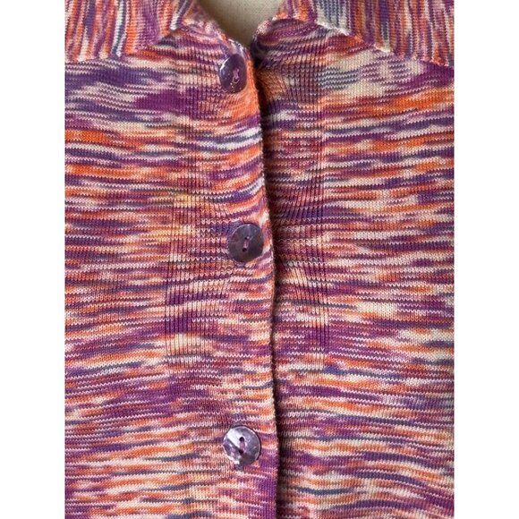 Gimaguas Sweater Women Medium Pink Purple‎ Knit Collared Zion Cardigan Luxury - Picture 9 of 12